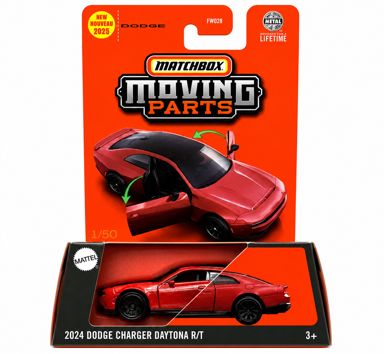 Matchbox - Moving Parts 2024 Dodge Charger Daytona R/T ZX4 Diecast Car