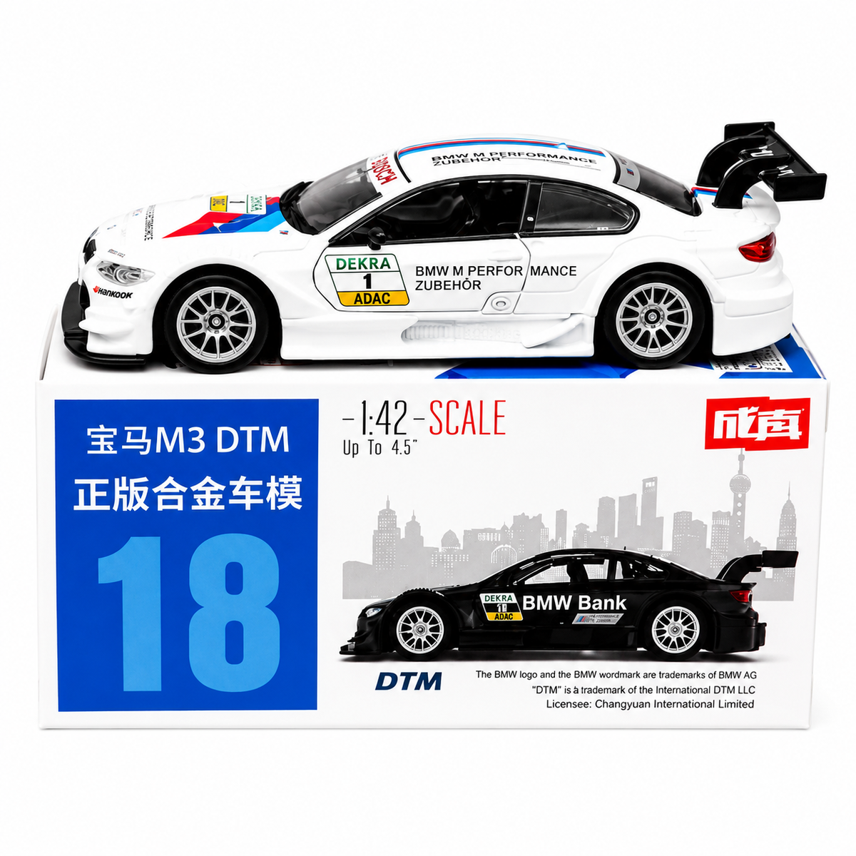 BMW M3 DTM – Official Licensed 1:42 Die Cast Racing Car