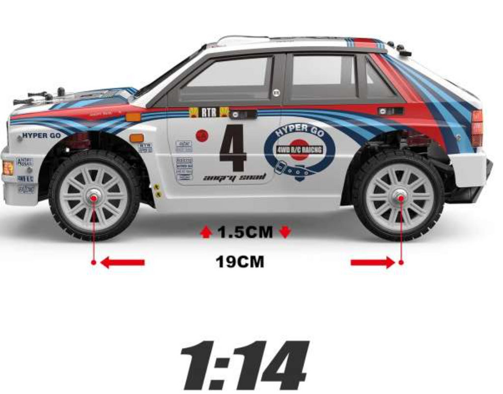 MJX Hyper GO 14302 Lancia 1:14 4WD RC Car 60+km/h