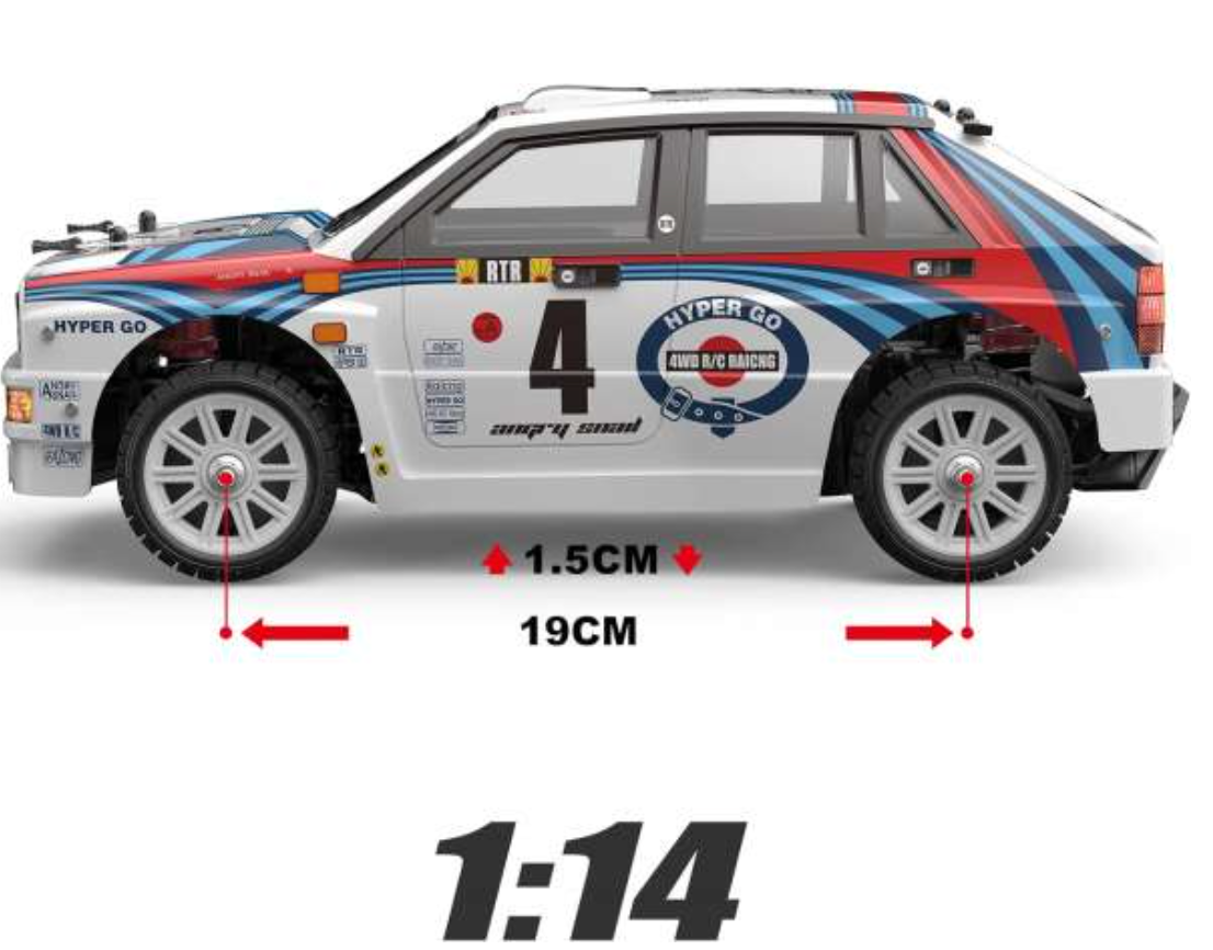 MJX Hyper GO 14302 Lancia 1:14 4WD RC Car 60+km/h