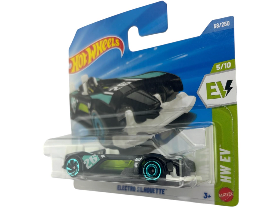 Hot Wheels - Electro Silhouette - JJM02 - TH - Treasure Hunt - HW EV 5/10 - Black - Electric Concept Vehicle in 1:64 Scale - Mattel 2026