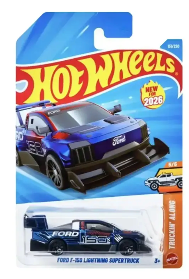 Hot Wheels Blue Ford F 150 Lightning Supertruck H Case 2026 Mattel Toys