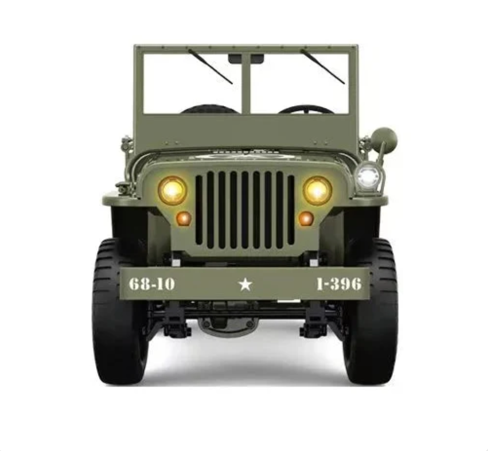Willys 1:10 Military Jeep 4WD RC Car (Without Top Roof)