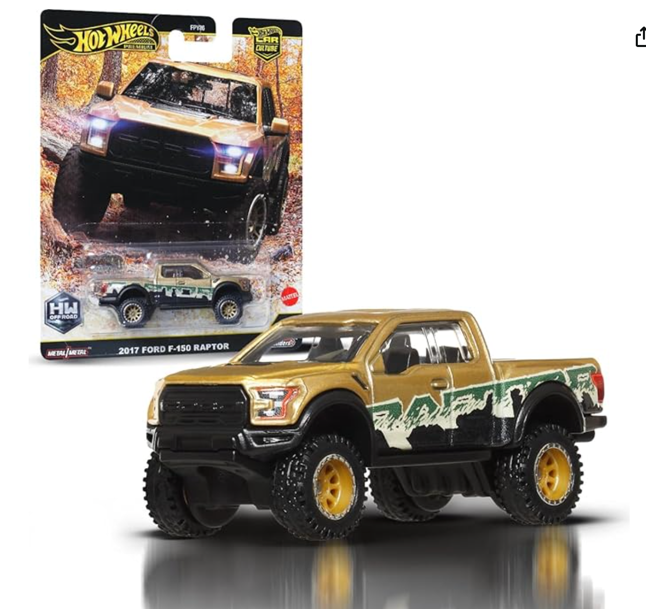 Hot Wheels HW Off Road 2017 Ford F-150 Raptor Imported - Golden