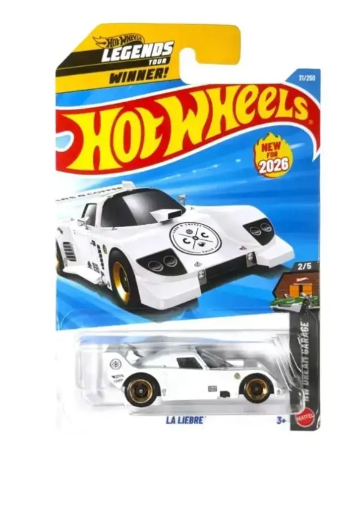 Hot Wheels White La Liebre H Case 2026