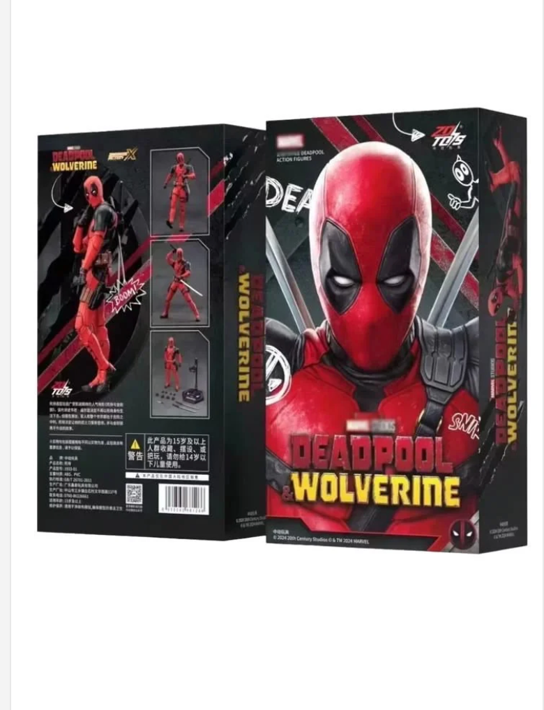 ZD Toys Marvel Studios Deadpool & Wolverine : 1:10 Scale Deadpool Action (Size-7 Inch)