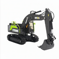 HUINA 1661 1:18 Scale RC Excavator - Die-Cast Metal Construction Vehicle with LED Lights