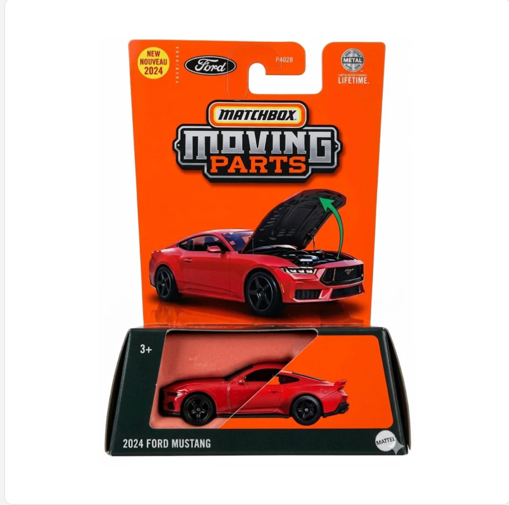 Matchbox Moving Parts Ford Mustang Red Diecast Car 1:64 Scale Premium Collectible