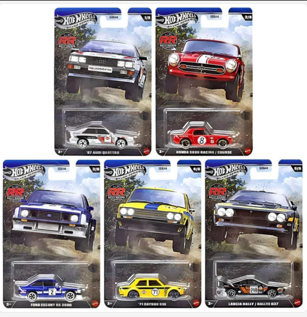 Hot Wheels 2026 Silver Series Rally Racers Diecast Collectibles