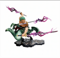 Roronoa Zoro | Three Sword Style Santoryu | 16CM | One Piece | Anime Action Figure | Purple Energy Effect