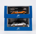 PosterCars | 2-Piece Set | Pagani Zonda F| Orange & White | 1:64 Scale