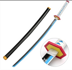 Demon Slayer Cosplay Sword | Giyu Tomioka Nichirin Katana Replica Sword with LED Light and USB Charging | 104cm Length