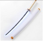 Demon Slayer Cosplay Sword | Zenitsu Agatsuma Nichirin Katana Replica Sword with LED Light and USB Charging