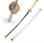 Demon Slayer Cosplay Sword | Zenitsu Agatsuma Nichirin Katana Replica Sword with LED Light and USB Charging