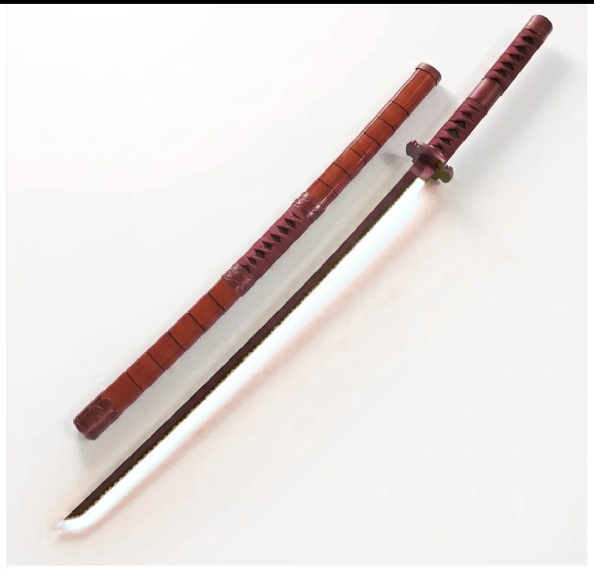 One Piece Zoro Cosplay Sword | Sandai Kitetsu Katana Replica Sword | 104cm Length | LED Light and USB Charging