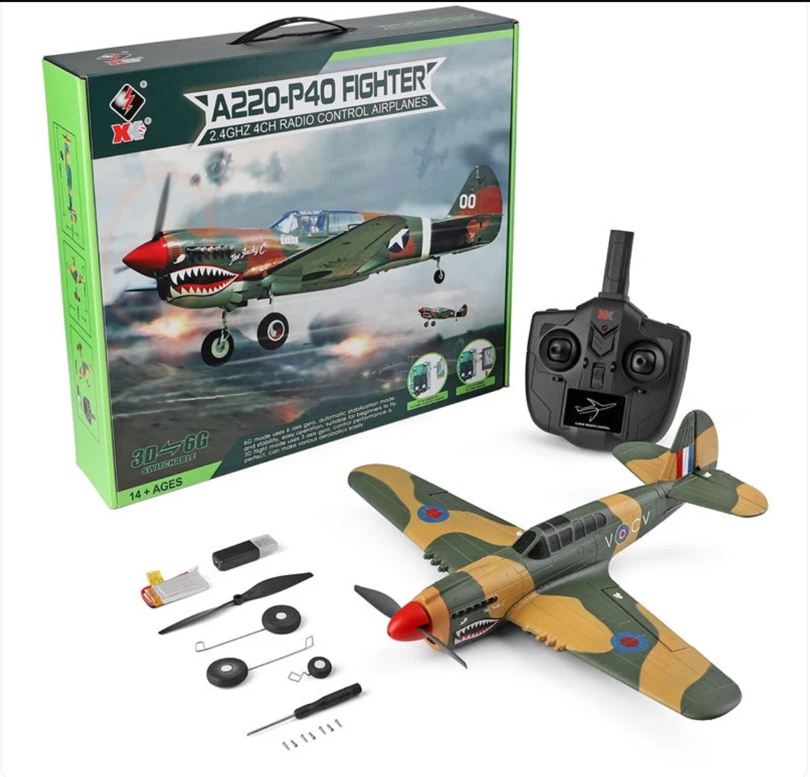 Wltoys A220 4 Channel Radio Control Fighter Airplane