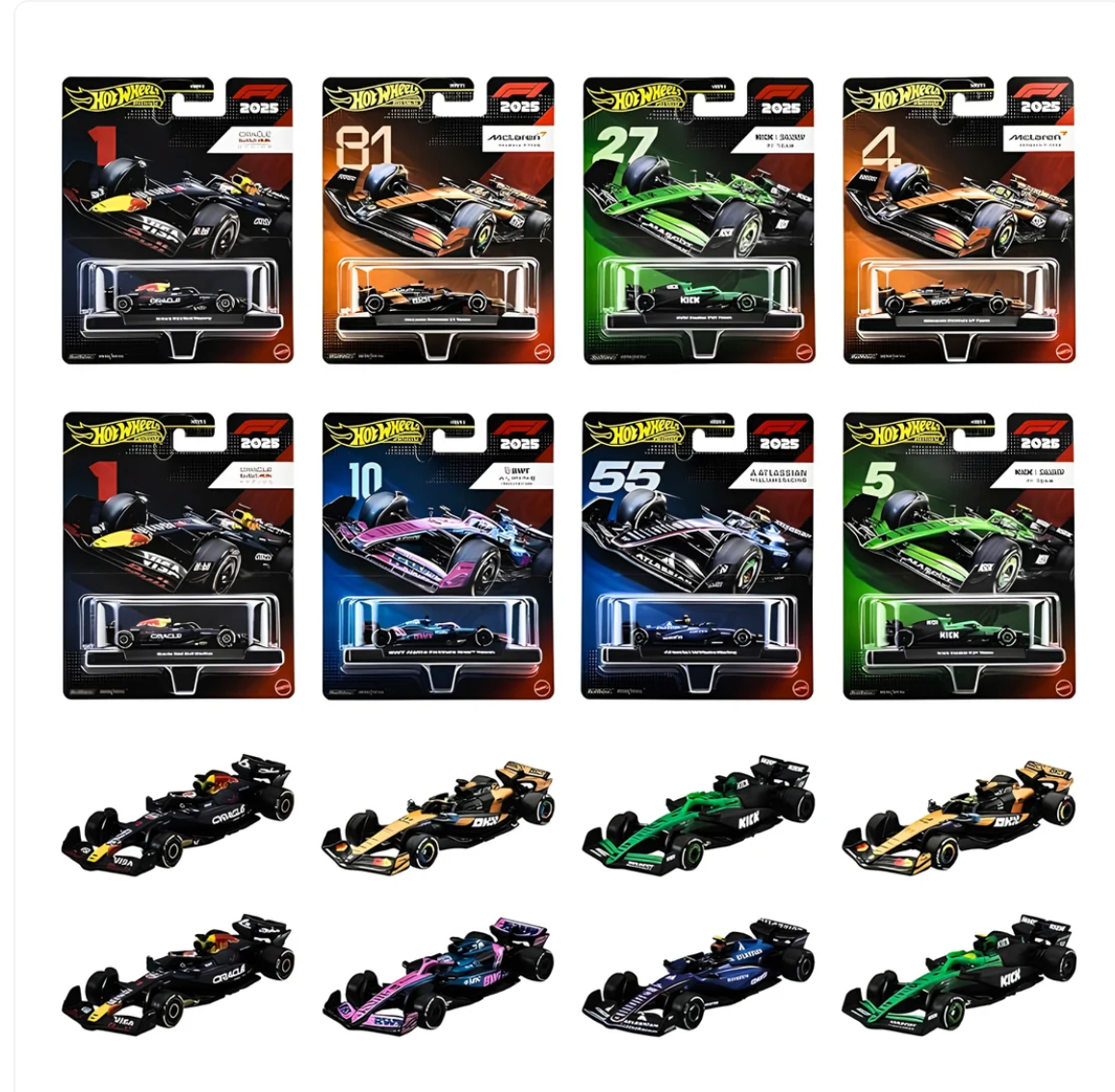Hot Wheels | HRV11-986K | F1 Premium Race Assortment | 8 Piece Set