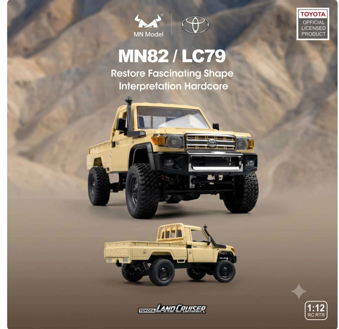 MNRC | Toyota Land Cruiser LC79 (MN82) | 36 cm | Yellow | 1:12 Scale