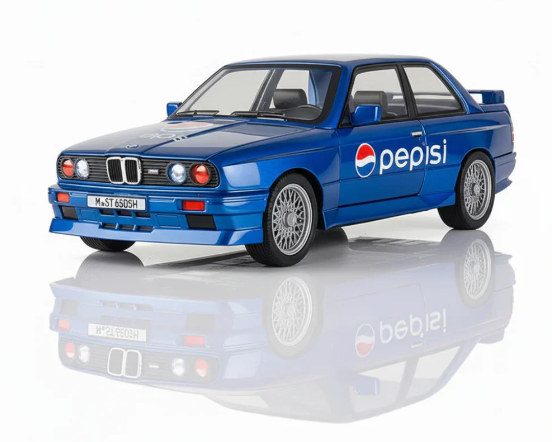 Che Zhi BMW M3 E30 Pepsi 1:24 Diecast Pull Back Car