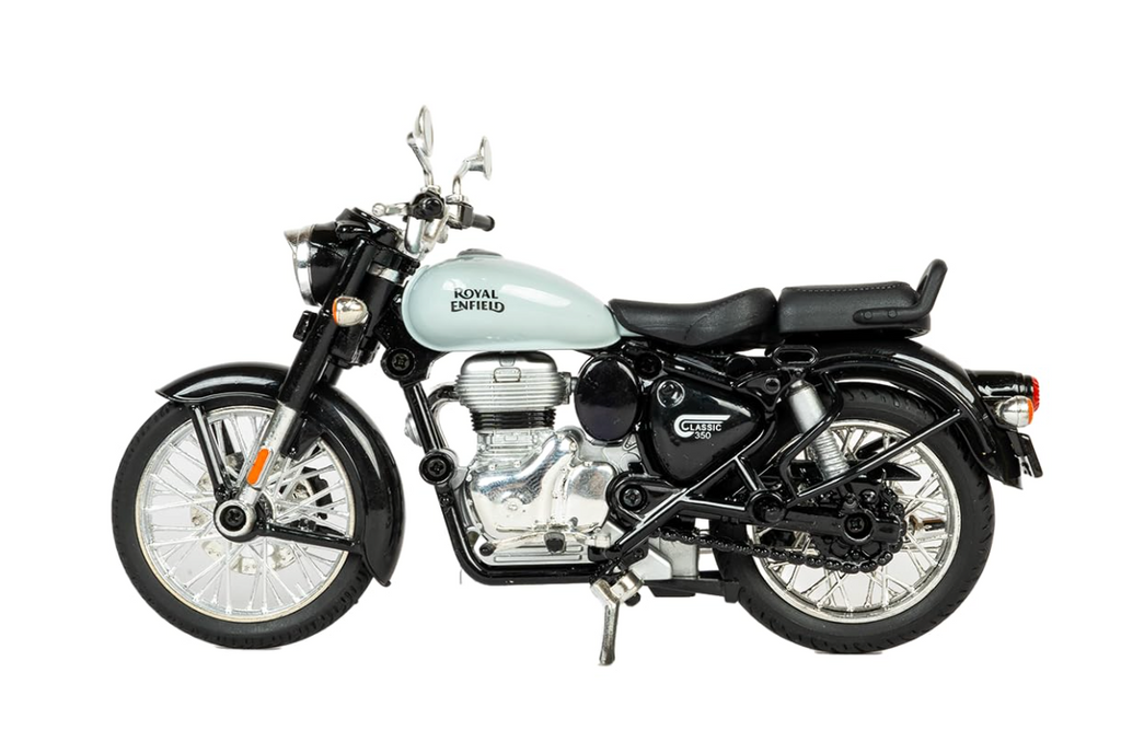Official Licenced Royal Enfield 1:15 Scale Diecast Motorcycle Bullet Bike Detacheble Parts with 3 Colored Fuel Tank