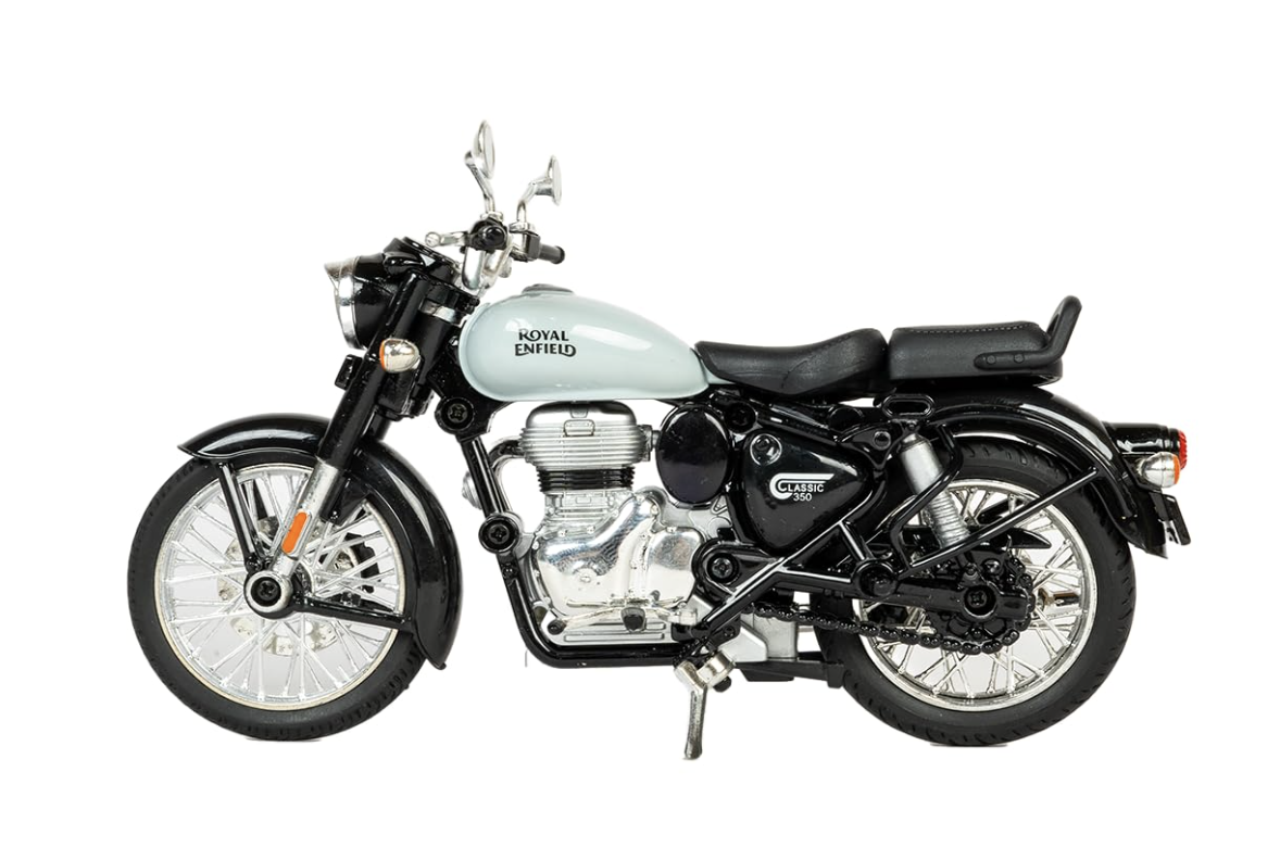 Official Licenced Royal Enfield 1:15 Scale Diecast Motorcycle Bullet Bike Detacheble Parts with 3 Colored Fuel Tank