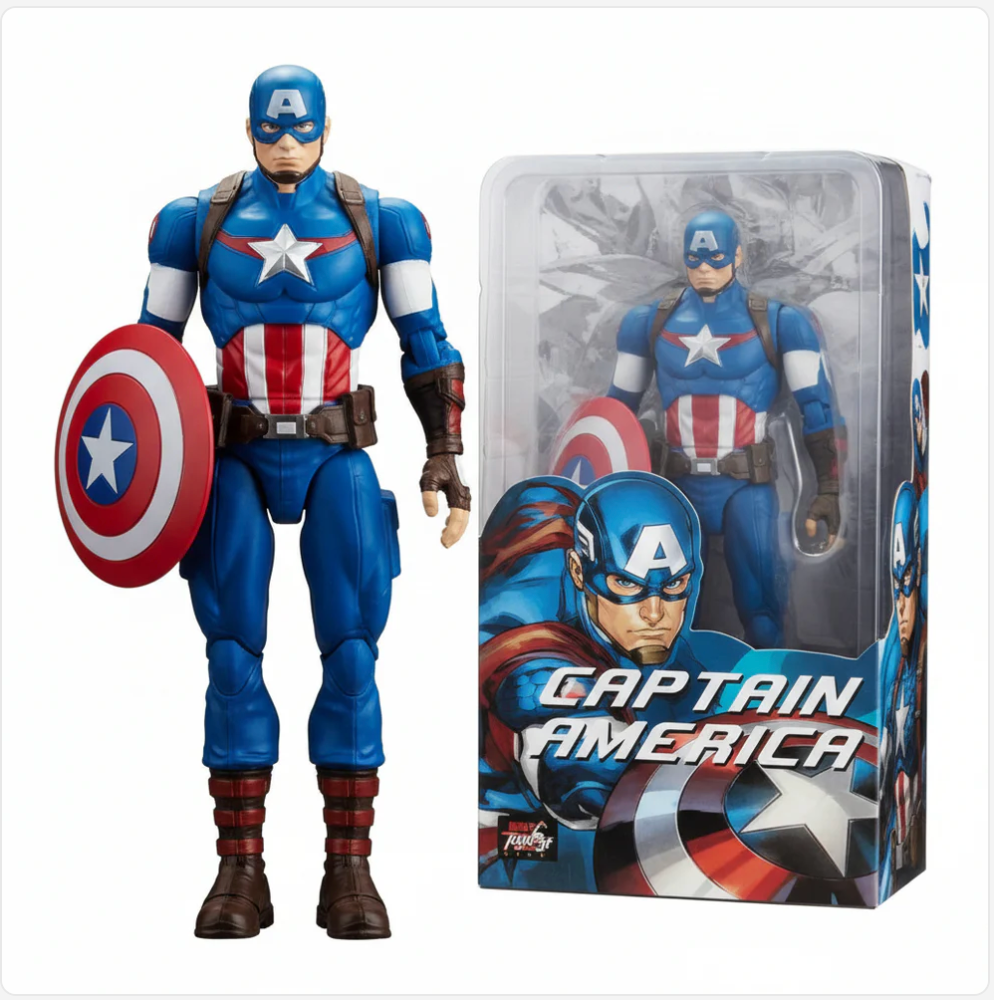 ZD Toys Marvel Avengers Captain America 9.5 Inch Action Figure with Shield PVC Box Pack